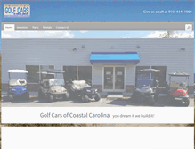 Tablet Screenshot of golfcarsofcoastalcarolina.com